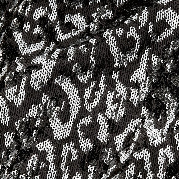 NWT Black Halo Lilo Sequin Sheath Dress Eclipse Black Silver Zodiac Sleeveless 8 - Picture 6 of 16